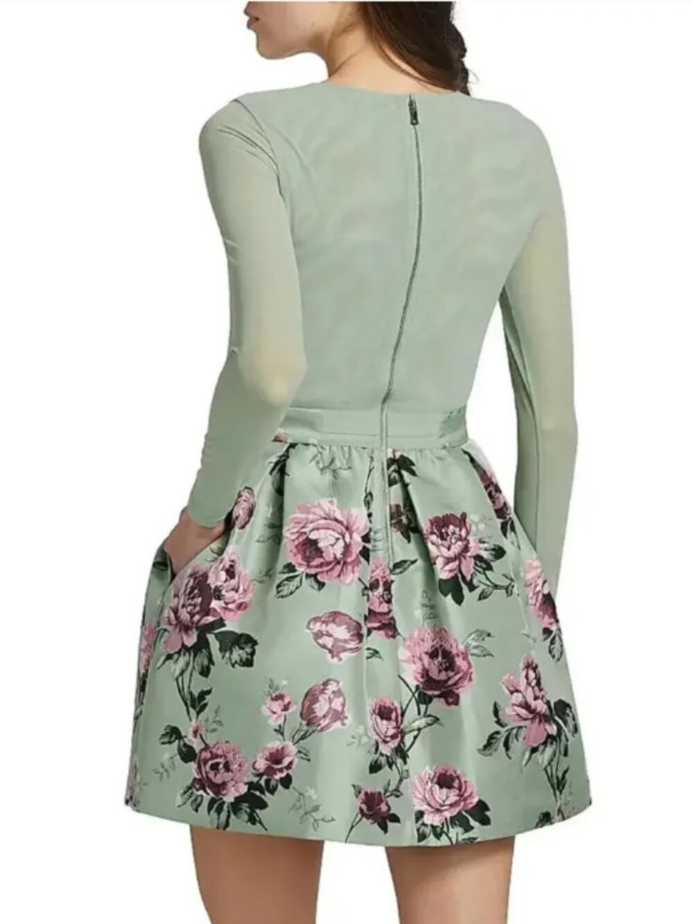 NWT: Alice & Olivia Chara Party Mini in Sage - Picture 3 of 4
